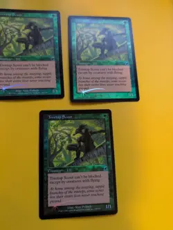 Treetop Scout x3. Elf MTG FOIL Shooting Star. Scourge 2003 3 Card. - Image 2