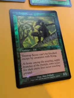 Treetop Scout x3. Elf MTG FOIL Shooting Star. Scourge 2003 3 Card. - Image 3