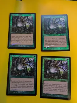 Sprouting Vines. Instant playset MTG FOIL Shooting Star. Scourge 2003 4 Card. - Image 1