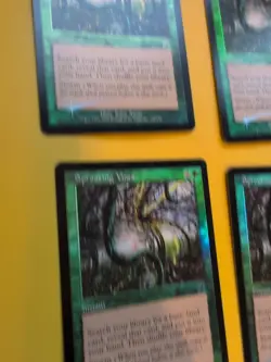 Sprouting Vines. Instant playset MTG FOIL Shooting Star. Scourge 2003 4 Card. - Image 5