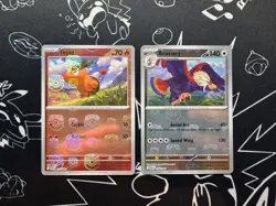 Pokemon TCG Black Bolt White Flare Tepig + Braviary Master Ball Reverse Holo - Image 1