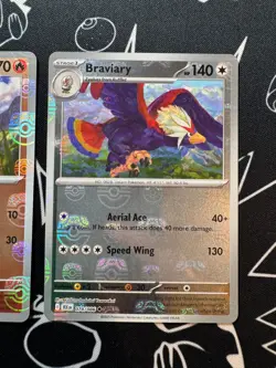 Pokemon TCG Black Bolt White Flare Tepig + Braviary Master Ball Reverse Holo - Image 3