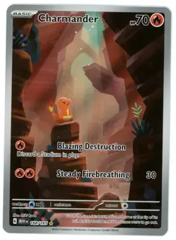 CHARMANDER 2023 Pokemon Scarlet Violet MEW 151 #168 Illustration Rare - Image 1