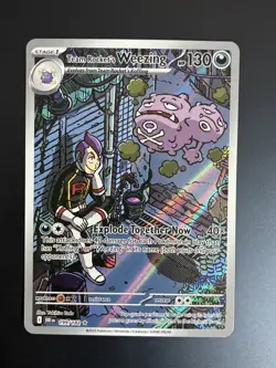 Team Rocket's Weezing 199/182 - Illustration Rare - Destined Rivals Pokemon TCG - Image 1