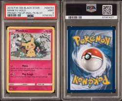 PSA 9 Mimikyu Holo #SM163 2019 Pokemon Sm Black Star Promo GALAXY SWIRL - Image 3