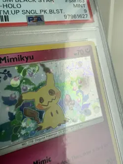 PSA 9 Mimikyu Holo #SM163 2019 Pokemon Sm Black Star Promo GALAXY SWIRL - Image 5