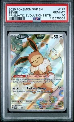 EEVEE #173 PSA 10 • 2025 Pokemon Black Star Promo Prismatic Evolution • NEW CERT - Image 1