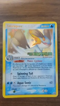 Pokemon TCG Swampert 11/106 EX Emerald Reverse Holo Stamped English - Image 1