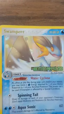Pokemon TCG Swampert 11/106 EX Emerald Reverse Holo Stamped English - Image 2