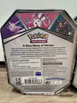 Pokemon Eevee Heroes Umbreon & Espeon V Tin Set - 4 Packs New Sealed - Image 3