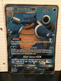 Blastoise GX SM189 Jumbo Pokemon Black Star Promo Full Art Holo - Image 1