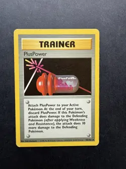 Pokemon Cards: Plus Power 84/102: Base Set Uncommon Trainer: LP - Image 1