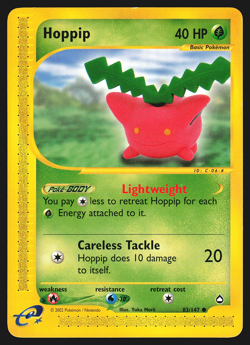 Hoppip 83/147 Aquapolis Pokemon Card EXC - Image 1