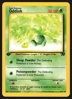 Oddish 63/82 Jungle 1st Edition Pokemon Card EXC - Image 1