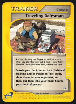 Traveling Salesman 137/147 Aquapolis Pokemon Card EXC - Image 1