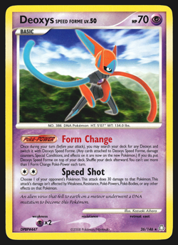 Deoxys Speed Forme 26/146 Diamond & Pearl Legends Awakened Pokemon Card LP - Image 1