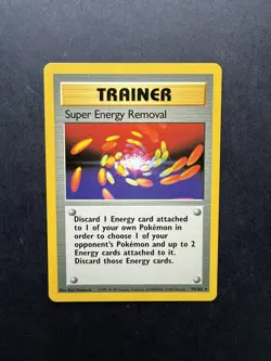 Pokemon Cards: Super Energy Removal 79/102: Base Set Rare Trainer: LP - Image 1