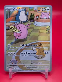 Pokemon TCG Chansey Illustration Rare IR Holo 187/167 Twilight Masquerade Sv06 - Image 1