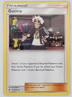 Guzma 115/147 Pokemon - Sun & Moon Burning Shadows MP - Image 1