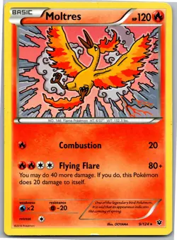 Moltres - XY - Fates Collide 9/124 - Rare - NM Pokemon TCG - Image 1