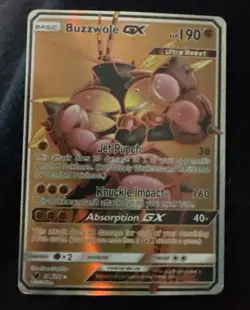 Pokemon TCG Buzzwole GX 104/111 Crimson Invasion Full Art Ultra Rare Holo - Image 1