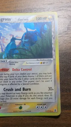 Pokemon TCG Metagross 11/113 Rare Holo EX Delta Species 2005 - Image 3