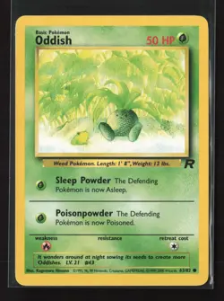 Oddish 63/82 Common Team Rocket Pokemon HP - Image 2