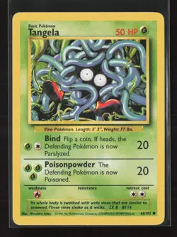Tangela 66/102 Common Base Set Pokemon NM Pack Fresh - Image 2