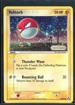 Voltorb 68/92 Reverse Holo Common Legend Maker Pokemon NM - Image 2