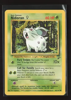 Nidoran F 82/130 Common Base Set 2 Pokemon NM - Image 2