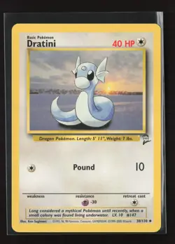 Dratini 38/130 Uncommon Base Set 2 Pokemon LP - Image 2