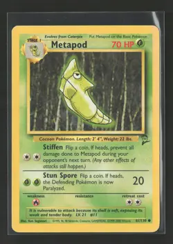 Metapod 81/130 Common Base Set 2 Pokemon HP - Image 2