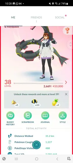 Pokemon Go (Stage 38) Shiny Legendary Rayquaza ( 5 Legendarys ) - Image 1