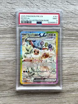 2025 Pokemon Prismatic Evolutions Eevee ex 167/131 SIR - PSA 9 - Image 1
