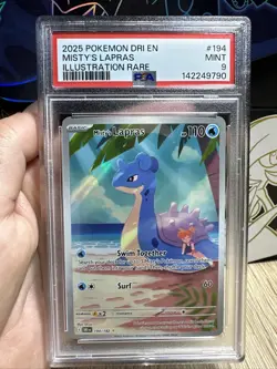 Pokemon TCG Misty's Lapras Destined Rivals 194/182 PSA 9 MINT - Image 1