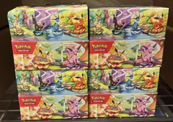 Pokemon Scarlet & Violet Prismatic Evolutions Mini Tin Display Lot of 4 - Image 1