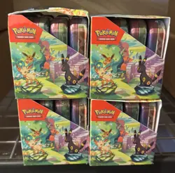 Pokemon Scarlet & Violet Prismatic Evolutions Mini Tin Display Lot of 4 - Image 3