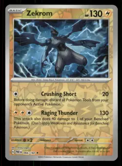 Zekrom SV04: Paradox Rift #066/182 Rare Reverse Holo Pokemon LP - Image 1