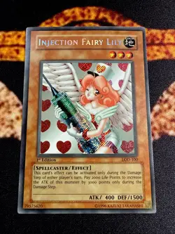 🔥YUGIOH • INJECTION OF FAIRY LILY • SECRET RARE • LOD-100 • 1st EDITION • NM 🔥 - Image 2