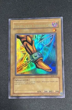 Yugioh Left Leg of the Forbidden One LOB-121 Ultra Rare WAVY! - Image 1