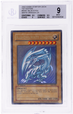 2002 Yu-Gi-Oh Starter Deck Kaiba Blue-Eyes White Dragon 1st Edition #SDK1 BGS 9 - Image 1