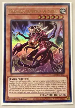 Yugioh! 1x Merciless Scorpion of Serket MZTM-EN002 Ultra Rare 1st Ed NM - Image 1