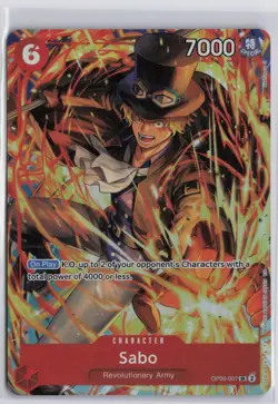 One Piece Illustration Box 5 : Sabo OP05-007 SR Super Rare Alt Art Promo English - Image 1