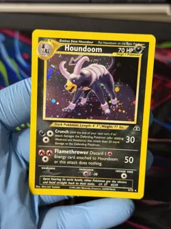 Pokemon TCG Neo Discovery Houndoom 4/75 Unlimited Holo Rare Card NM-LP - Image 1