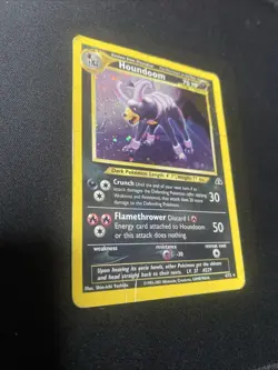 Pokemon TCG Houndoom Neo Discovery Vintage Holo Card 4/75 Damage - Image 1