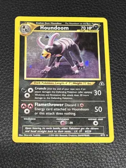 Houndoom 4/75 Holo Rare Neo Discovery Unlimited Pokemon TCG WOTC - LP - Image 1
