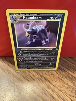Pokemon TCG Neo Discovery Houndoom 4/75 Unlimited Holo Rare Card - Image 1