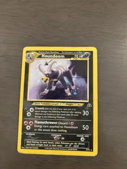 Pokemon TCG Neo Discovery Houndoom 4/75 Unlimited Holo Rare Card - Image 1