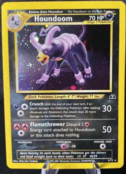 Houndoom 4/75 - [NM] - Holo Rare - Neo Discovery Pokemon TCG - Image 1