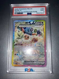 Eevee EX 2025 Pokemon PRE Prismatic Evolutions SIR 167/131 PSA 9 MINT - Image 1